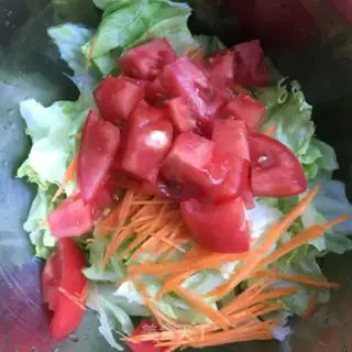 Make Vegetable salad at sea cucumber step 3