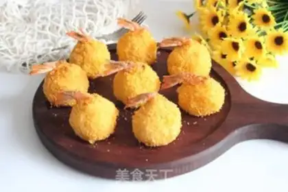 Make Gold phoenix shrimp ball step 13