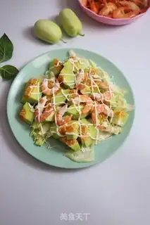 Make A melon shrimp salad step 5