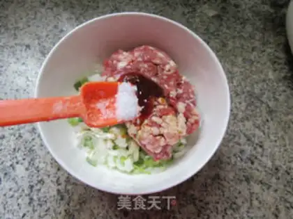 Make Onion pan sticker step 7