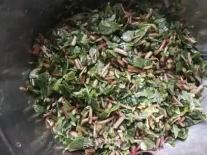 Make Steamed horse teeth, egg and vegetable step 5