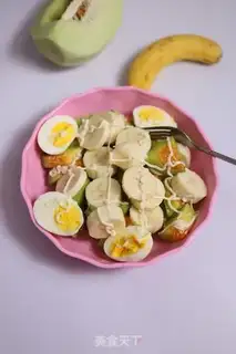 Make Banana melon egg salad step 0