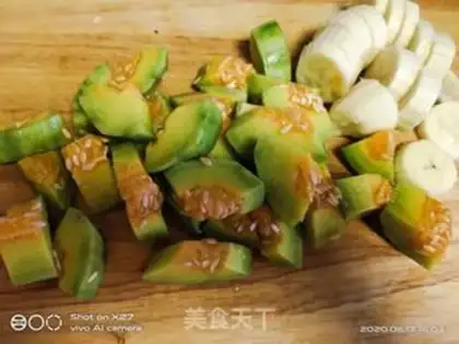 Make Banana melon egg salad step 2