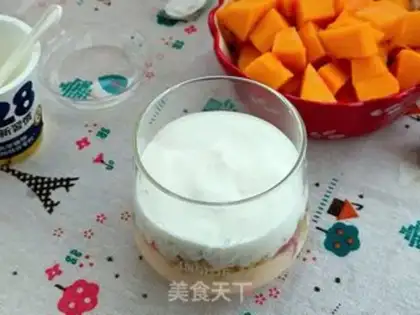 Make A papaya yogurt cup step 5