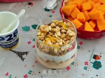 Make A papaya yogurt cup step 6