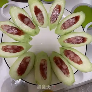 Make A fan of silk melons step 7