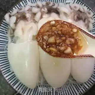 Make Garlic fan ink fish step 6