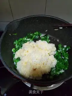 Make Mustard egg fried rice step 5