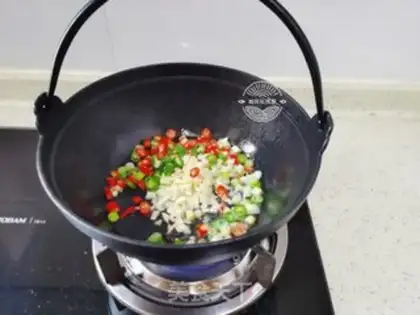 Make Spicy rice line step 7