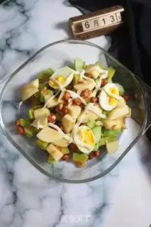 Make Apple melon egg salad step 0