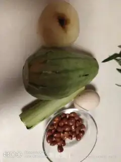 Make Apple melon egg salad step 1