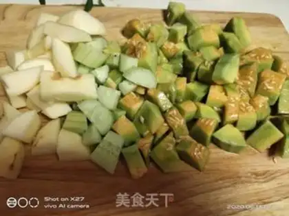 Make Apple melon egg salad step 4