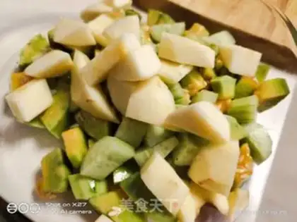 Make Apple melon egg salad step 6