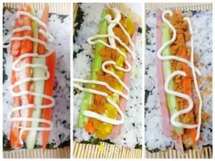 Make Family sushi step 6