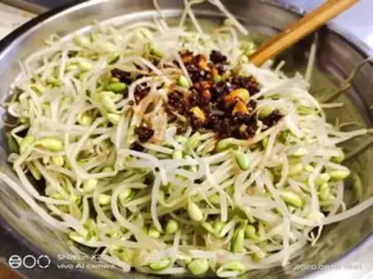 Make Cold bean sprouts step 2