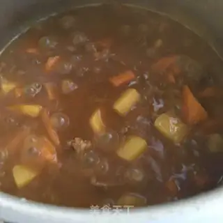 Make Curry beef rice step 12