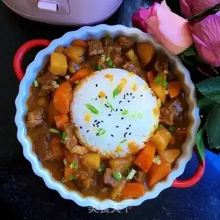 Make Curry beef rice step 16