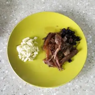 Make The beanfish fried the bitter melon step 1
