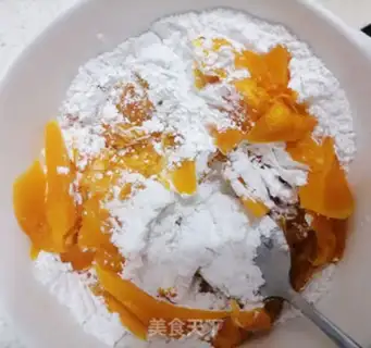 Make Pumpkin bean cake step 3