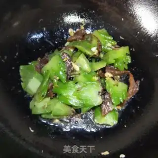 Make The beanfish fried the bitter melon step 11