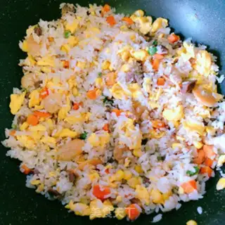 Make Ham and rice step 8