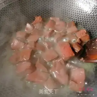 Make Red burning of swine blood step 3