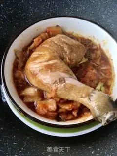 Make Hot cabbage steamed chicken legs step 15