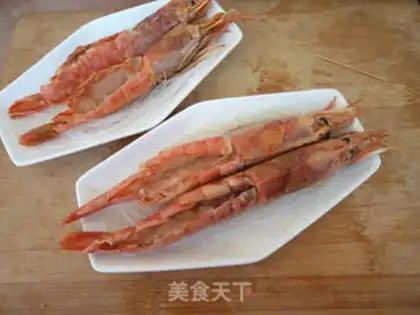 Make Garlic fans steam red shrimp step 8