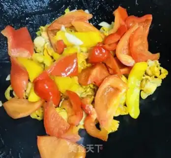 Make The peppers, the red meat step 8