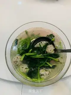 Make Spinach meatball soup step 7