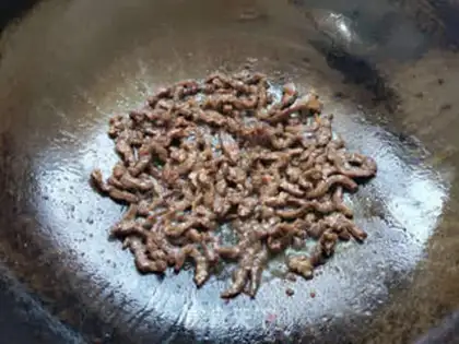 Make Dried beef silk step 4