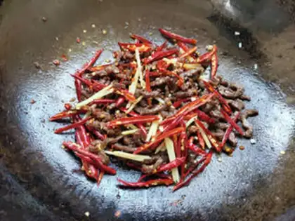 Make Dried beef silk step 5