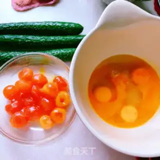 Make cucumber shrimp eggs bag step 0
