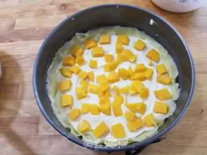 Make Mango lasagna cake step 15