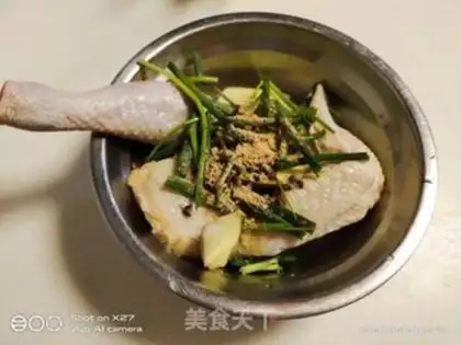 Make The mushrooms steamed three yellow chickens step 4