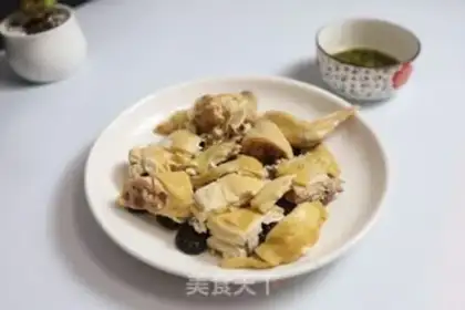 Make The mushrooms steamed three yellow chickens step 9