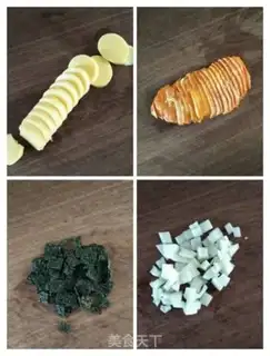 Make Chicken turquoise-colored salad step 2