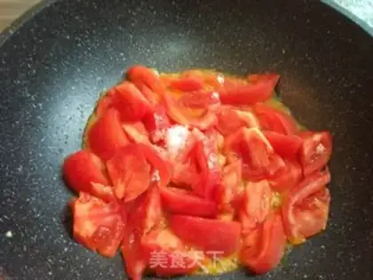 Make Tomato fried tofu step 7