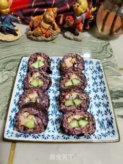 Make The eel cucumber sushi step 6