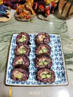 Make The eel cucumber sushi step 7
