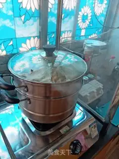 Make Loning steamed meat step 8