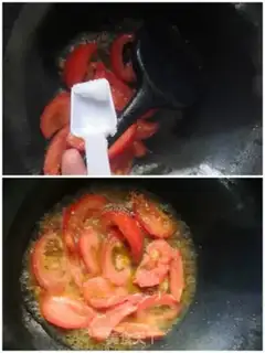 Make Tomato fried eggs step 5