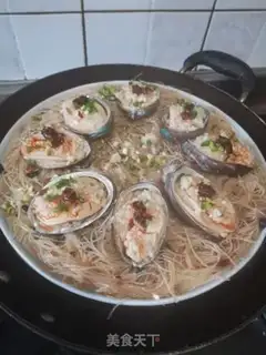 Make Garlic fans steam abalone step 21