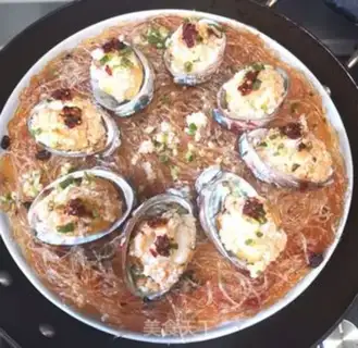 Make Garlic fans steam abalone step 22