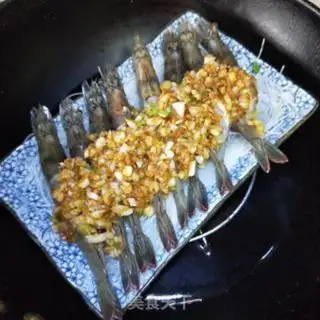 Make Garlic fan steamed shrimp step 10