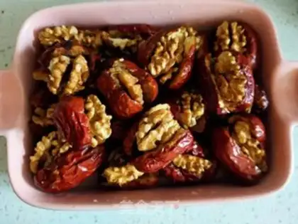 Make Red dates steaming walnuts step 8