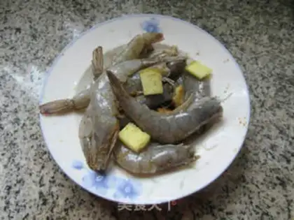 Make Boiled shrimp string step 4
