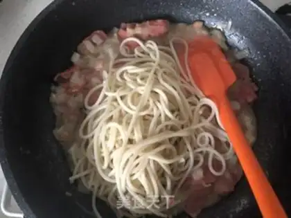 Make Butter bacon pasta step 5