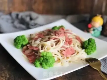 Make Butter bacon pasta step 6