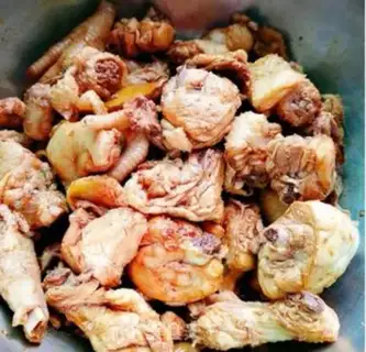 Make Chicken with quail eggs step 6